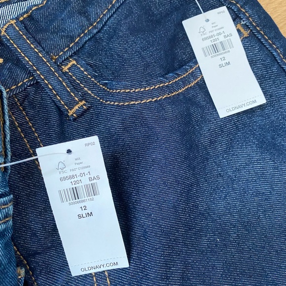 2 pairs boys 12 slim Old Navy jeans - Picture 2 of 2
